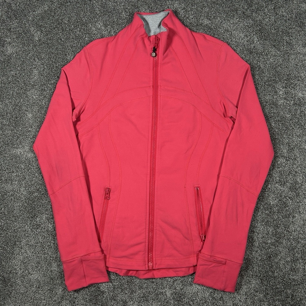 Lululemon Define Jacket Women's Size 8 Hot Pink Color Full Zip‎